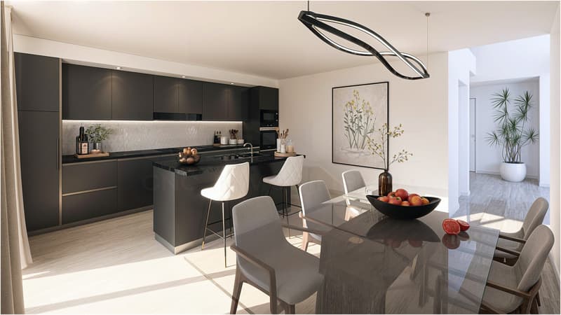 Lot 6 - cuisine et salle à manger - Pervenches 6 (image non contractuelle)