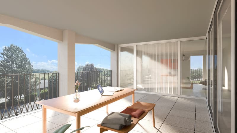 Balcon-Loggia 4,5 pièces - Image non contractuelle