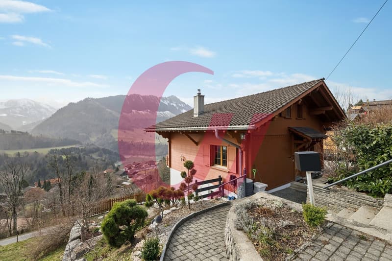 Chalet of 4.5 rooms in Crésuz with panoramic view! (2)