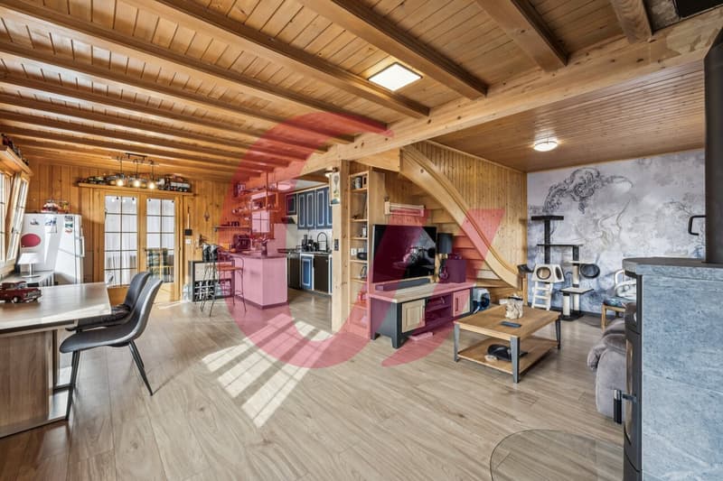 Chalet of 4.5 rooms in Crésuz with panoramic view! (7)