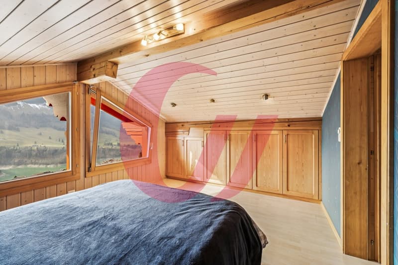 Chalet of 4.5 rooms in Crésuz with panoramic view! (10)