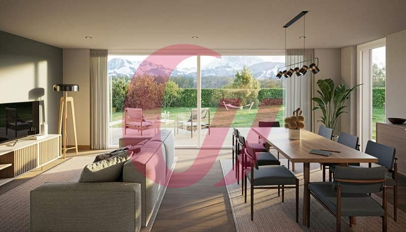 FOR SALE - 5 SEMI-DETACHED VILLAS - RIVE DE L'ONDINE - RIAZ (3)