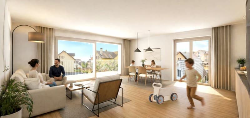 Les Carrels - Appartement de 4.5 pièces avec jardin Lot 2/B (6)