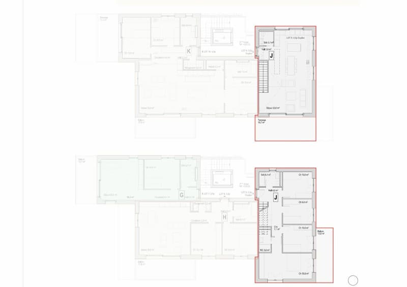 Les Carrels - Appartement Duplex 5.5 pièces Lot 9/J (9)