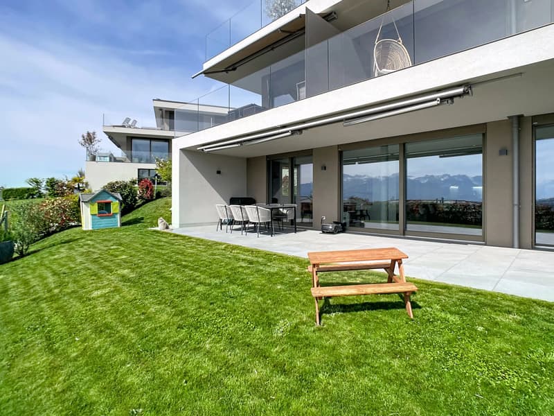4,5p ensoleillé avec jardin et vue (1)