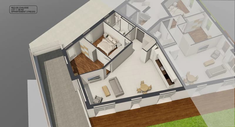 Wohnung 3.5 Zimmer mit eigenem Garten in Saxon (8)