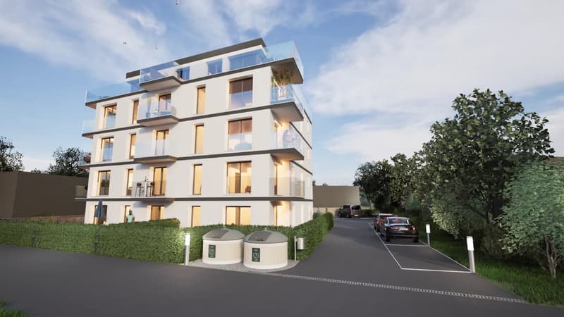 Dachgeschosswohnung 3.5 Zimmer mit Panoramaterrasse in Saxon (3)
