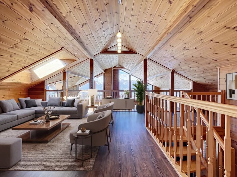 Chalet contemporain avec vue imprenable sur les Alpes (8)