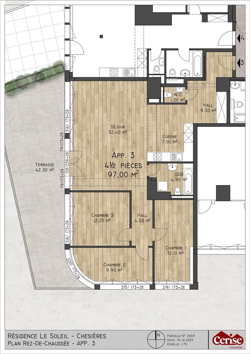 25 13 Bright 4.5 rooms with terrace in Chesières in the PPE Soleil (13)