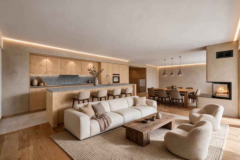 Spacious modern apartment in Chesières, 5.5 rooms (6)