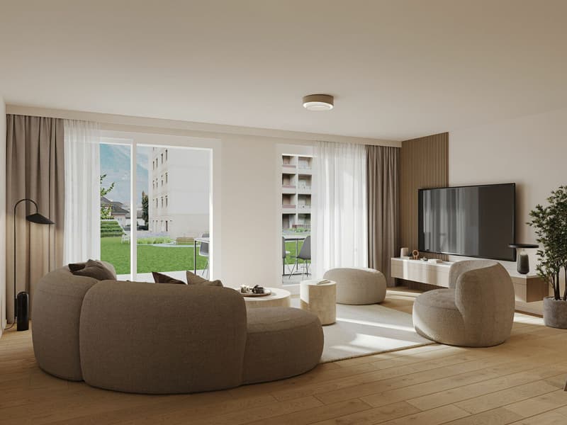 Ampio duplex di 3,5 locali al piano terra con accesso al giardino - Centro città (3)