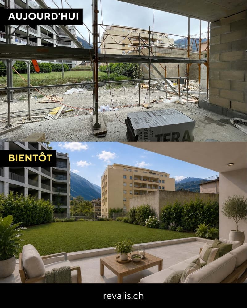 3,5 Zimmer Duplextwo-Familienhaus neu im Zentrum von Sierre - geräumig und städtisch (5)