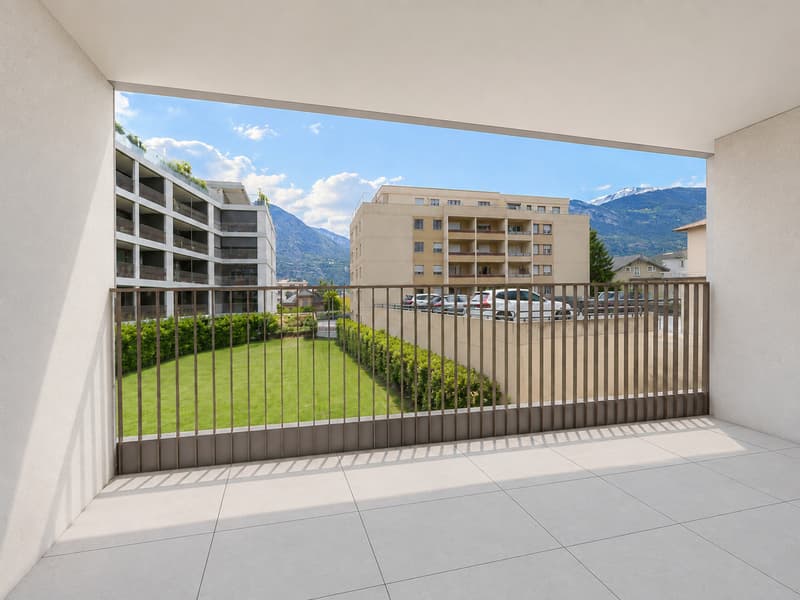 3,5 pièces duplex neuf au centre de Sierre - spacieux et urbain (8)
