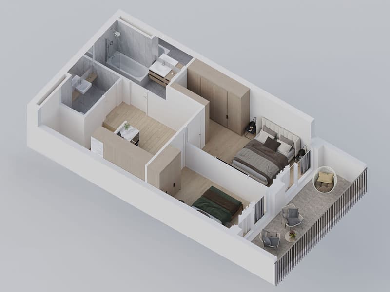 3,5 pièces duplex neuf au centre de Sierre - spacieux et urbain (8)