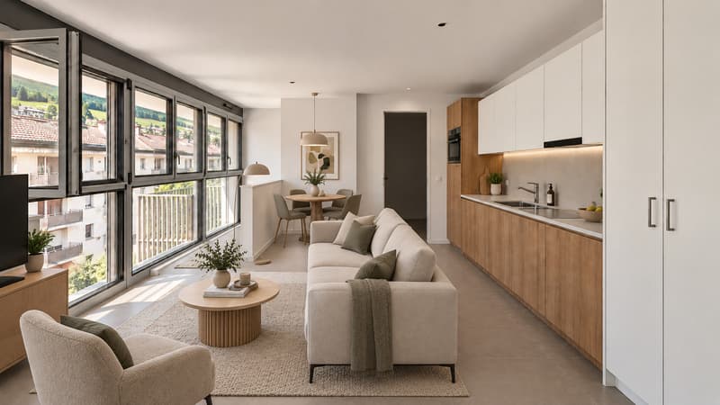 Magnifique appartement de 2.5 pièces neuf au centre-ville de Sierre (4)