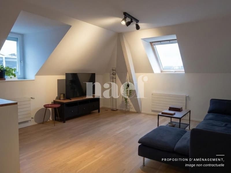 Appartement de 2 pièces au dernier étage - proche Maladière à Neuchâtel (1)