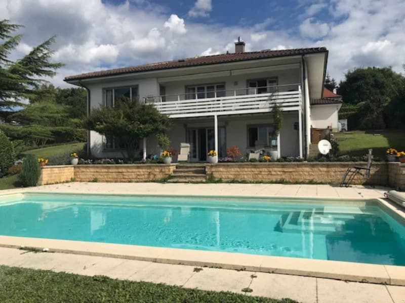 Spacieuse villa individuelle de 1.5 pièces avec grand jardin, piscine et superbe vue lac et Alpes (1)