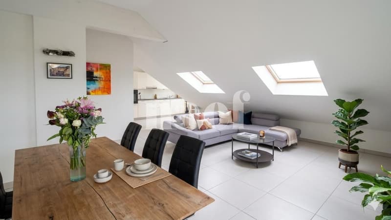 Im Zentrum von Founex - schönes 3-Zimmer-Apartment von ca. 82m2 unter dem Dach (2)
