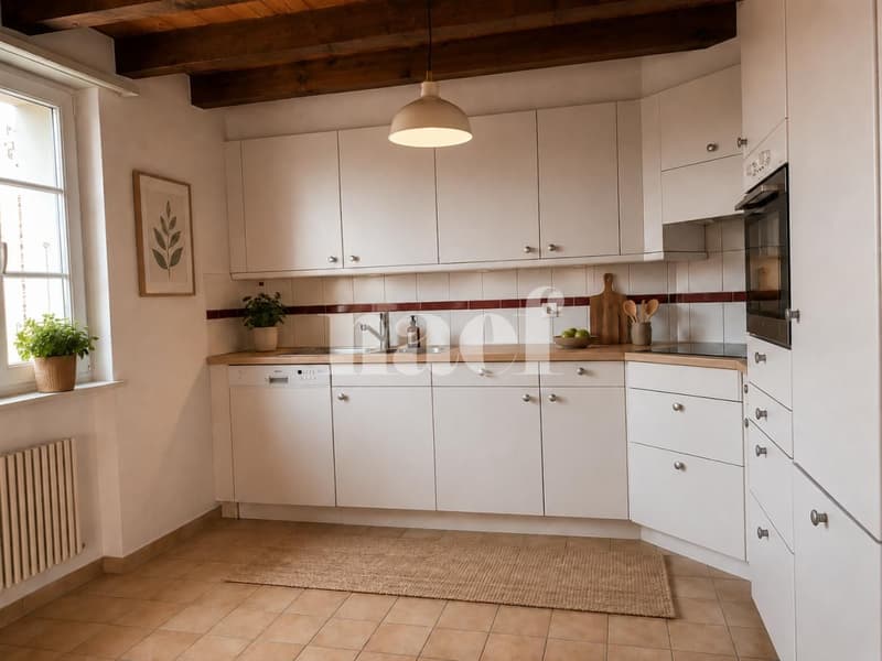 Incantevole appartamento duplex mansardato di 3 locali con balcone e vista campagna (2)