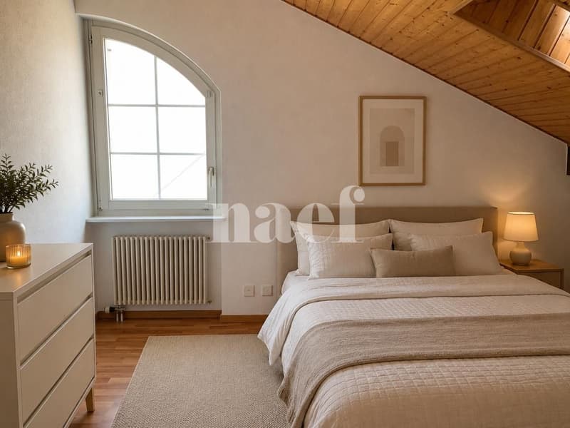 Incantevole appartamento duplex mansardato di 3 locali con balcone e vista campagna (4)