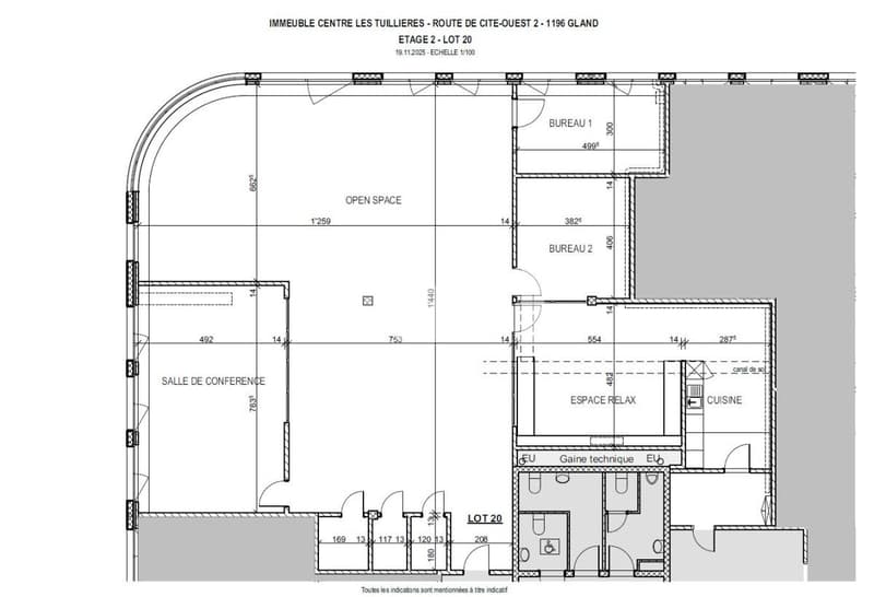 Centre Les Tuillières - Lumineuse surface d'env. 283m2 modulables au 2ème étage d'un immeuble commercial (10)