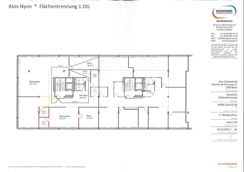 Précossy - Etage complet d'env. 838m2 au 1er étage divisée en plusieurs bureau (11)