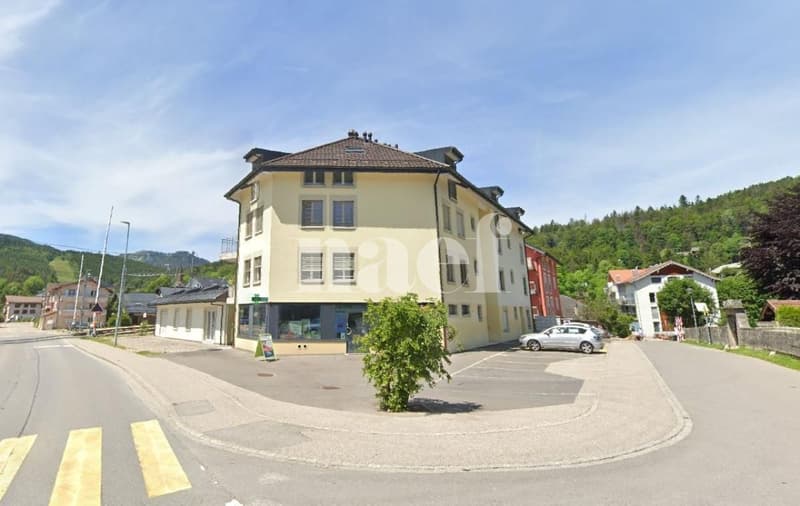 Bel appartement de 3 pièces au 2ème étage avec grand balcon (1)
