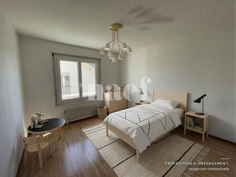 Au centre du village- Bel appartement de 5.5 pièces dans les combles avec cheminée et grand balcon (6)