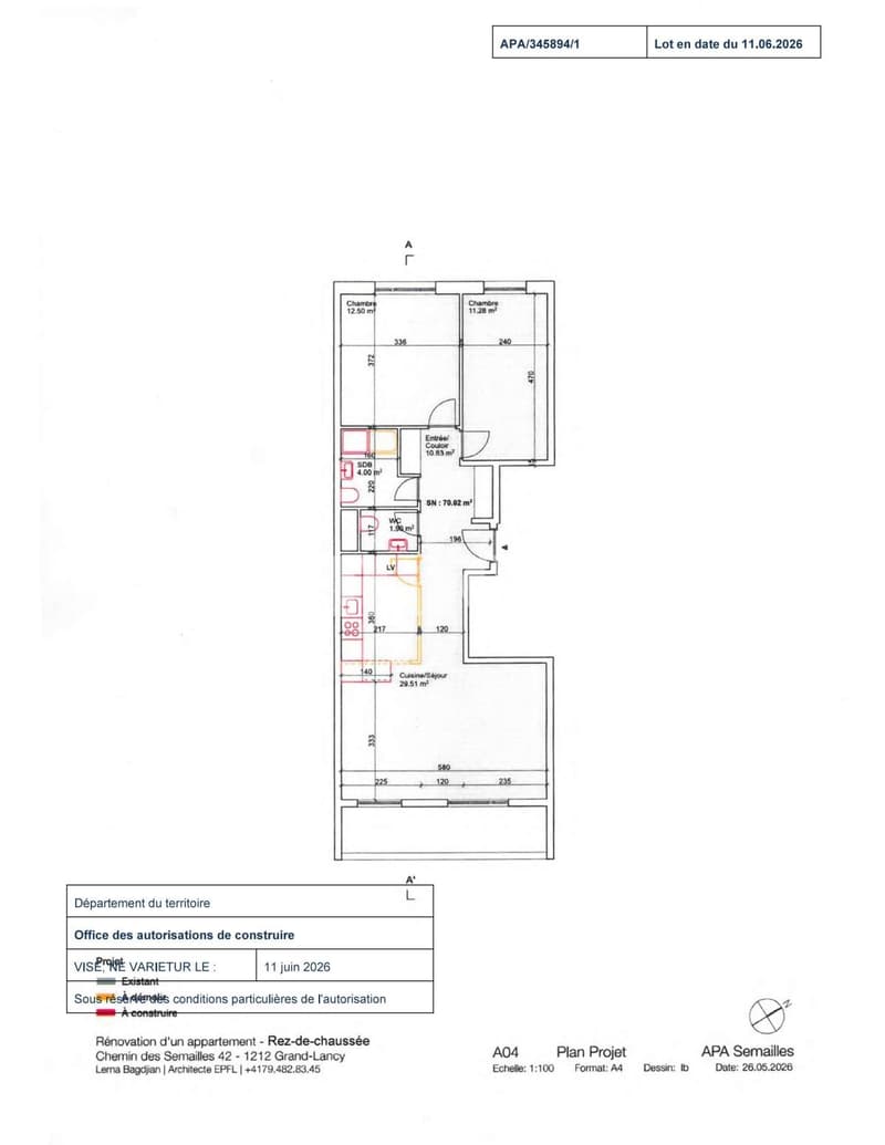 Four-room apartment in Grand-Lancy (1)