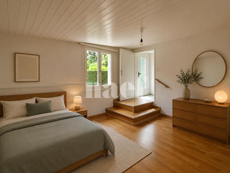 Charmante maison jumelle de 4.5 pièces à Aïre avec jardin et terrasse (4)