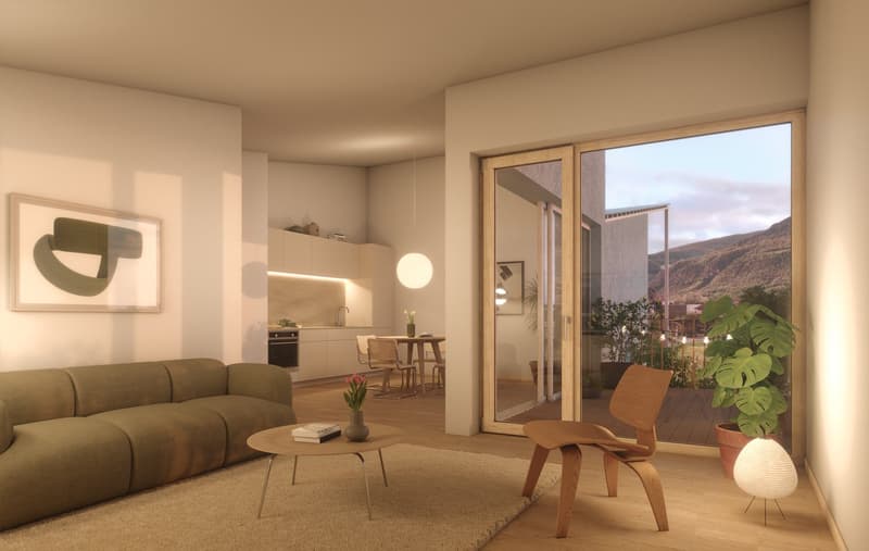 3.5 rooms with independent entrance – private garden or bright attic (4)