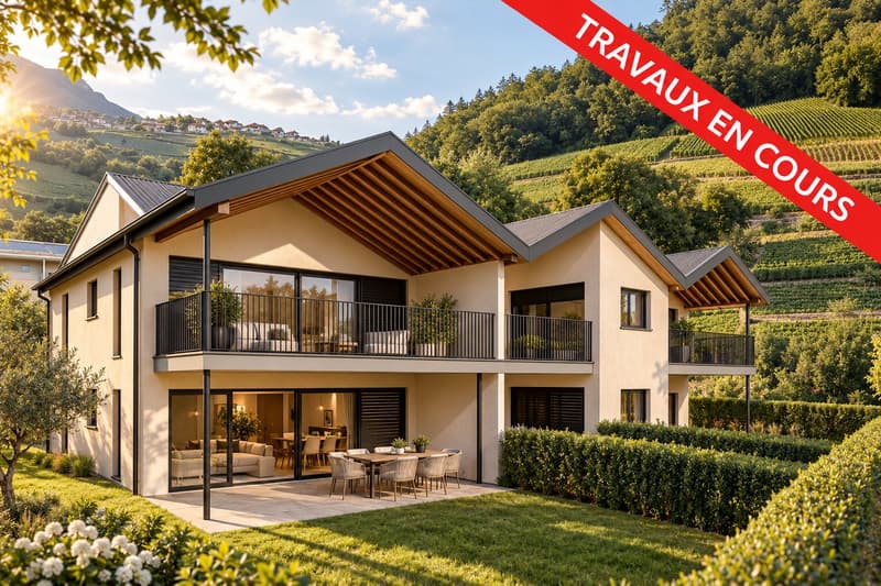 2.5 pièces avec terrasse et jardin privatif – orientation plein sud (Vuisse, Savièse) (1)