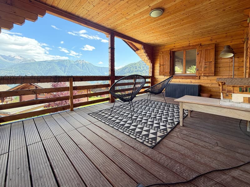 Chalet magnifiquement rénové sur une très belle parcelle plate à Ovronnaz/VS (14)