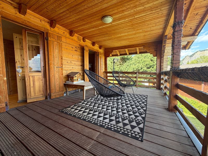 Chalet magnifiquement rénové sur une très belle parcelle plate à Ovronnaz/VS (13)