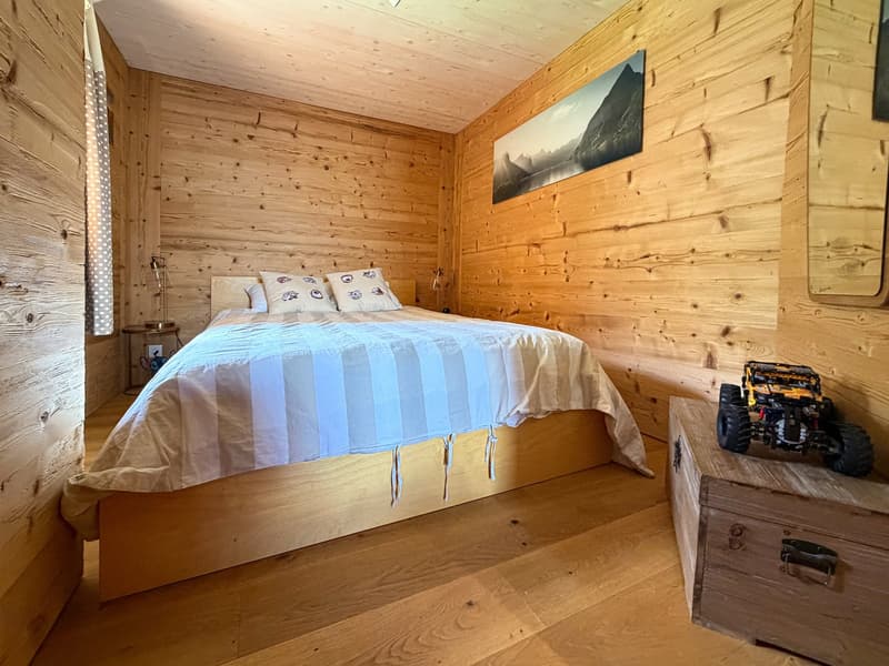 Chalet magnifiquement rénové sur une très belle parcelle plate à Ovronnaz/VS (9)