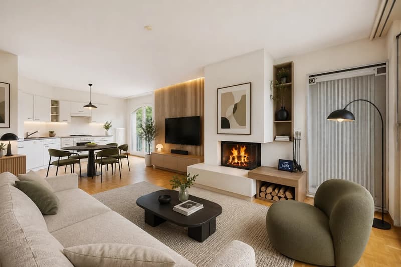 Schönes 3.5-Zimmer-Apartment im letzten Stock - Nahe dem See (3)