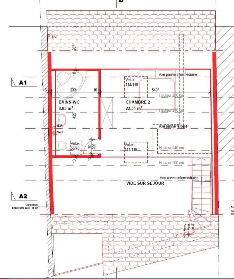 Appartement de 3,5 pièces en duplex au 4ème étage avec balcon (9)