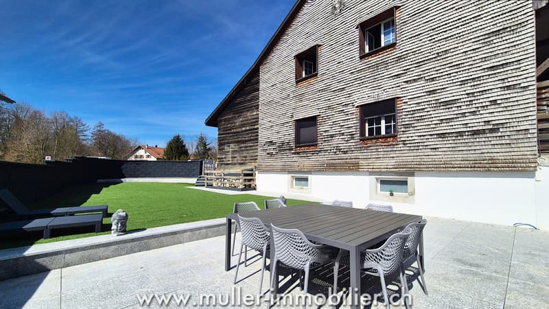 Appartement rénové avec jardin dans un ancien moulin, à Carrouge VD (11)