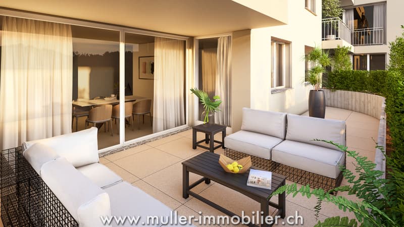 Ampio appartamento di 5,5 locali con terrazza e giardino, a 5 minuti da Romont (3)