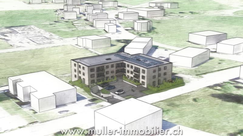 Studio neuf de 38 m² à 5 min de Romont dans le village de Siviriez (9)
