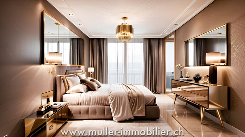 Apartment 2.5 rooms with balcony and unobstructed view, 5 minutes from Romont (4)