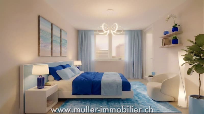 Comfortable 3.5 rooms with unobstructed view, 5 minutes from Romont (3)