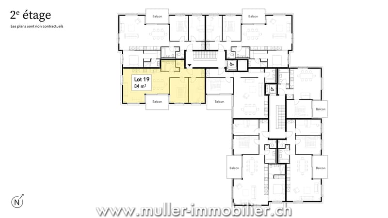 Beautiful 3.5-room apartment with balcony, nature view, 4 minutes from Ursy (7)