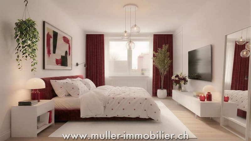 Beautiful 3.5-room apartment with balcony, nature view, 4 minutes from Ursy (5)