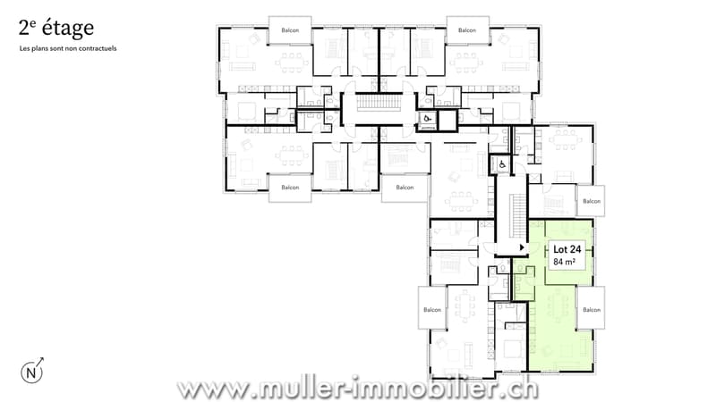 Scopri questo incantevole appartamento di 3,5 locali al 2° piano di un bel palazzo! (8)