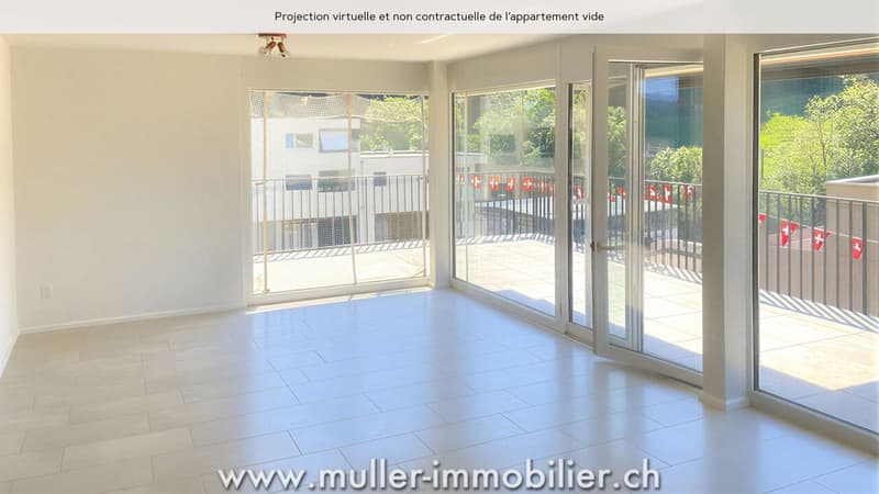 Sehr schönes Durchgangsappartement im Dorf Remaufens (7)