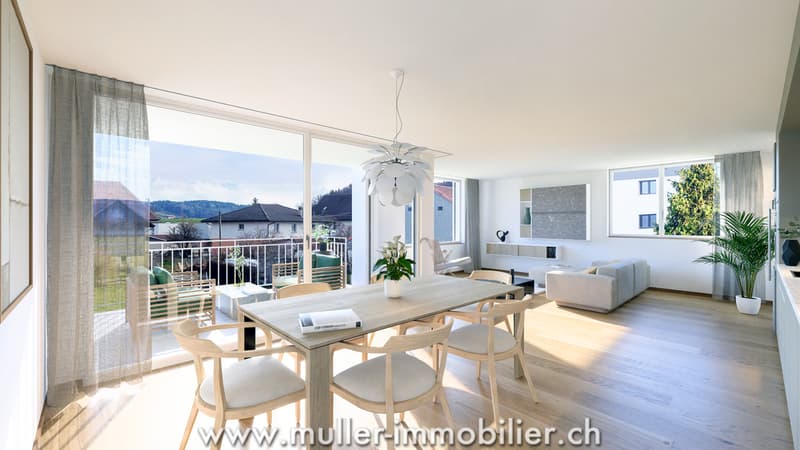 Schönes 3,5-Zimmer-Apartment mit Balkon auf dem Land (2)