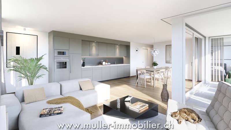 Schönes 3,5-Zimmer-Apartment mit Balkon auf dem Land (1)
