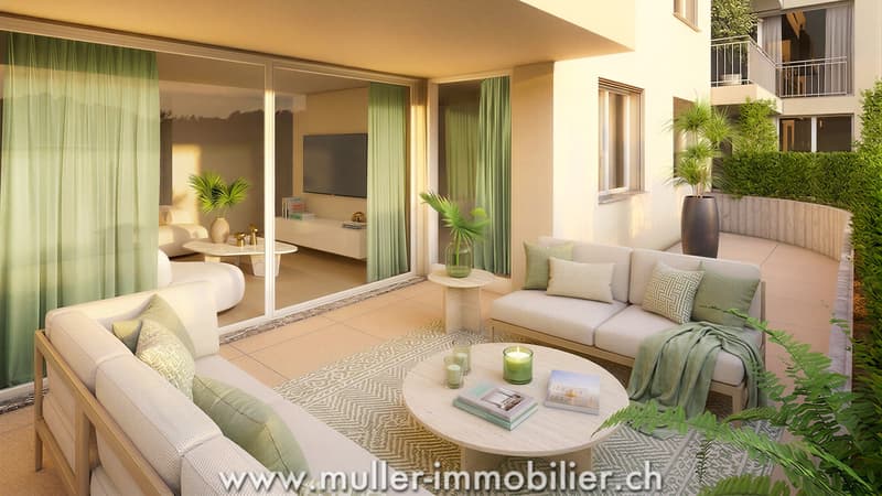 Ampio appartamento di 5,5 locali con terrazza e giardino, a 5 minuti da Romont (5)
