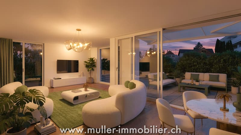 Ampio appartamento di 5,5 locali con terrazza e giardino, a 5 minuti da Romont (2)